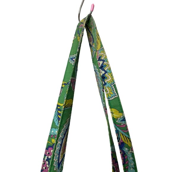 Vera Bradley Paisley Floral Quilted Tote Bag With Green Blue  Pink & Yellow - Picture 6 of 10